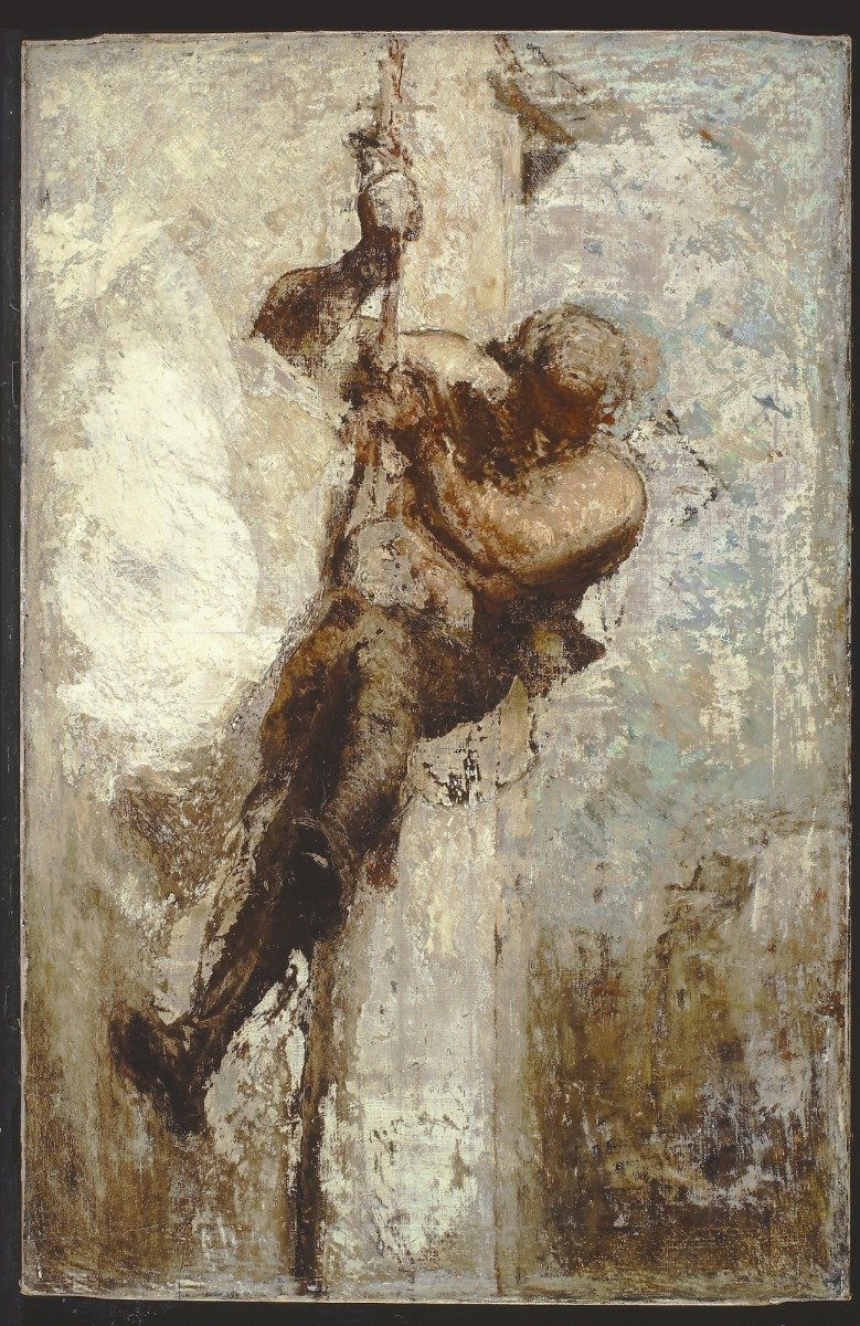 L'homme à la corde, Honoré Daumier, v. 1858-1860, huile sur toile