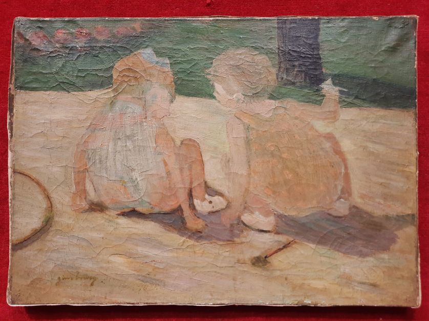Offerte en 1959 à Juliette Gréco, cette huile sur toile signée
 en bas à gauche "Ginsbourg" a finalement été adjugée ce vendredi 19 novembre 2021 105 000 euros.
