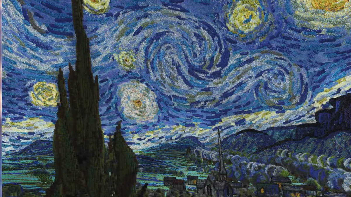 Cette construction de Van Gogh Minecraft
 appartient à un musée