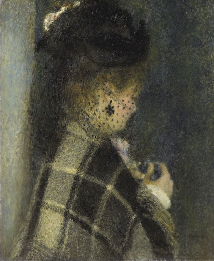 Pierre-Auguste Renoir, Jeune femme à la voilette, 1870 (Musée
 d&#039;Orsay, dist. RMN / Patrice Schmidt)